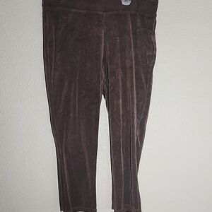 Activology Pants Womens Size L Petite Velvet Like Brown pants